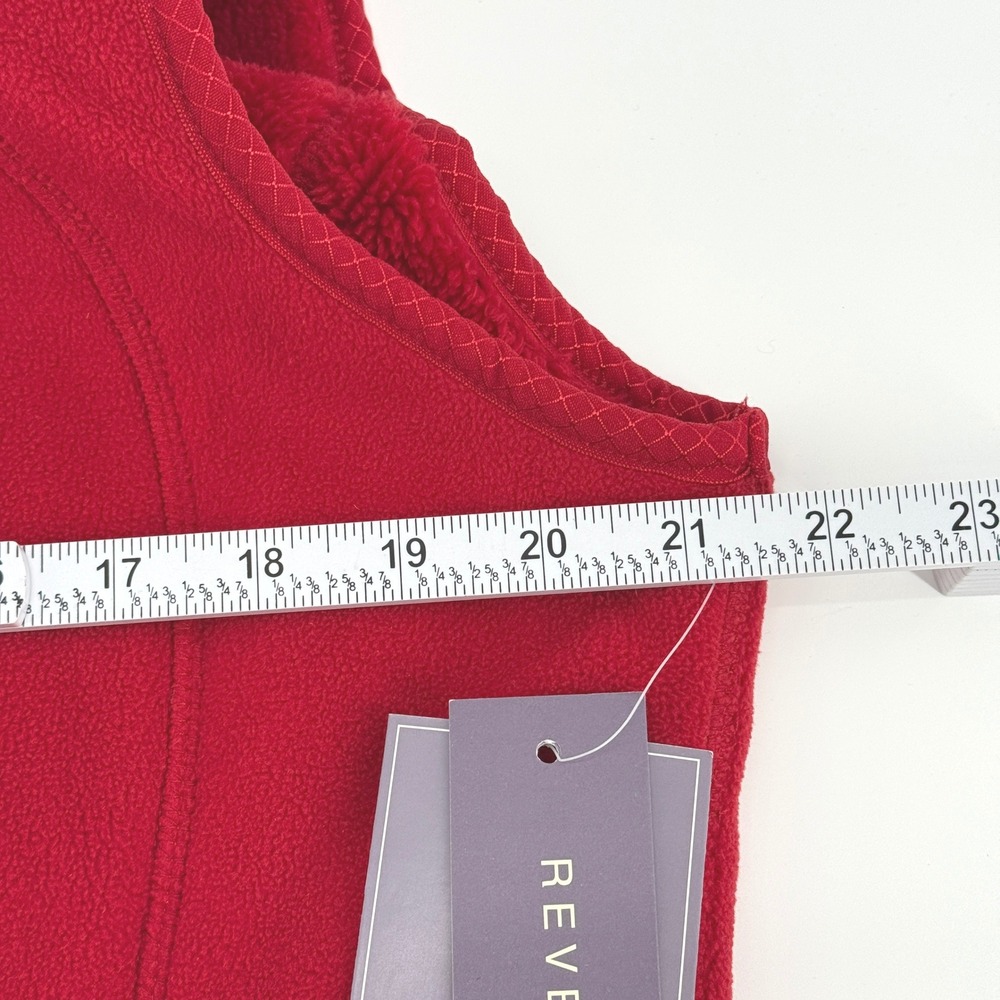 Laura Scott Womens Fleece Vest Full Zip Pockets Sleeveless Red Womens XL NEW - Picture 9 of 13